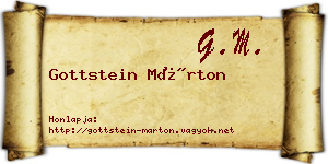 Gottstein Márton névjegykártya
